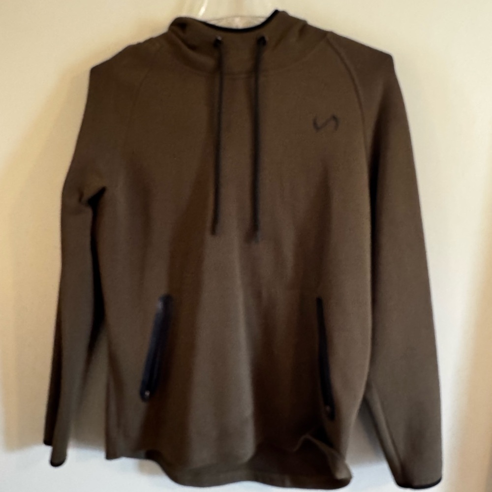TLF Olive Hoodie with Black Trim